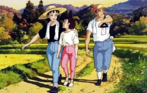 Escena de la película Recuerdos del ayer, de 1991, producida por Studio Ghibli.
